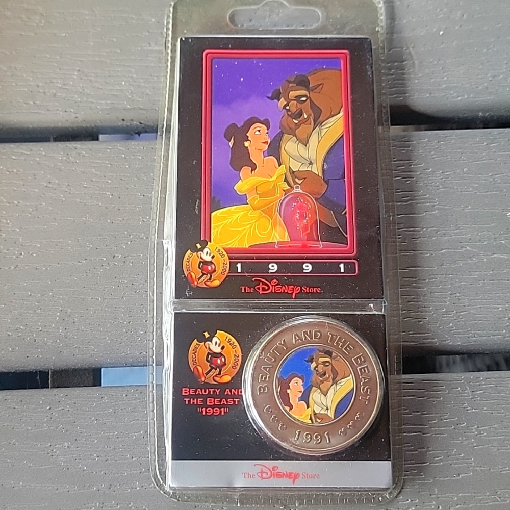 Disney Decades Coin “1991” Beauty & The Beast Coin #14 - RETIRED - NEW